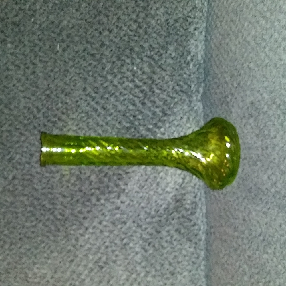 Green glass vase